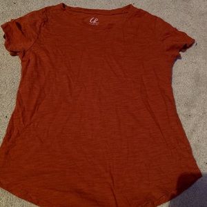 orange crop top